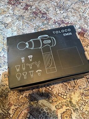 TOLOCO Handheld Percussion Massage Gun - Metallic Gray